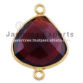 Vermeil Gold Semi Precious Gemstone Bezel Connector Links